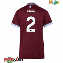 Camiseta Aston Villa Matty Cash #2 Primera Equipación para mujer 2026-27 manga corta